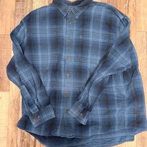 Men's Blue Plaid Shirt